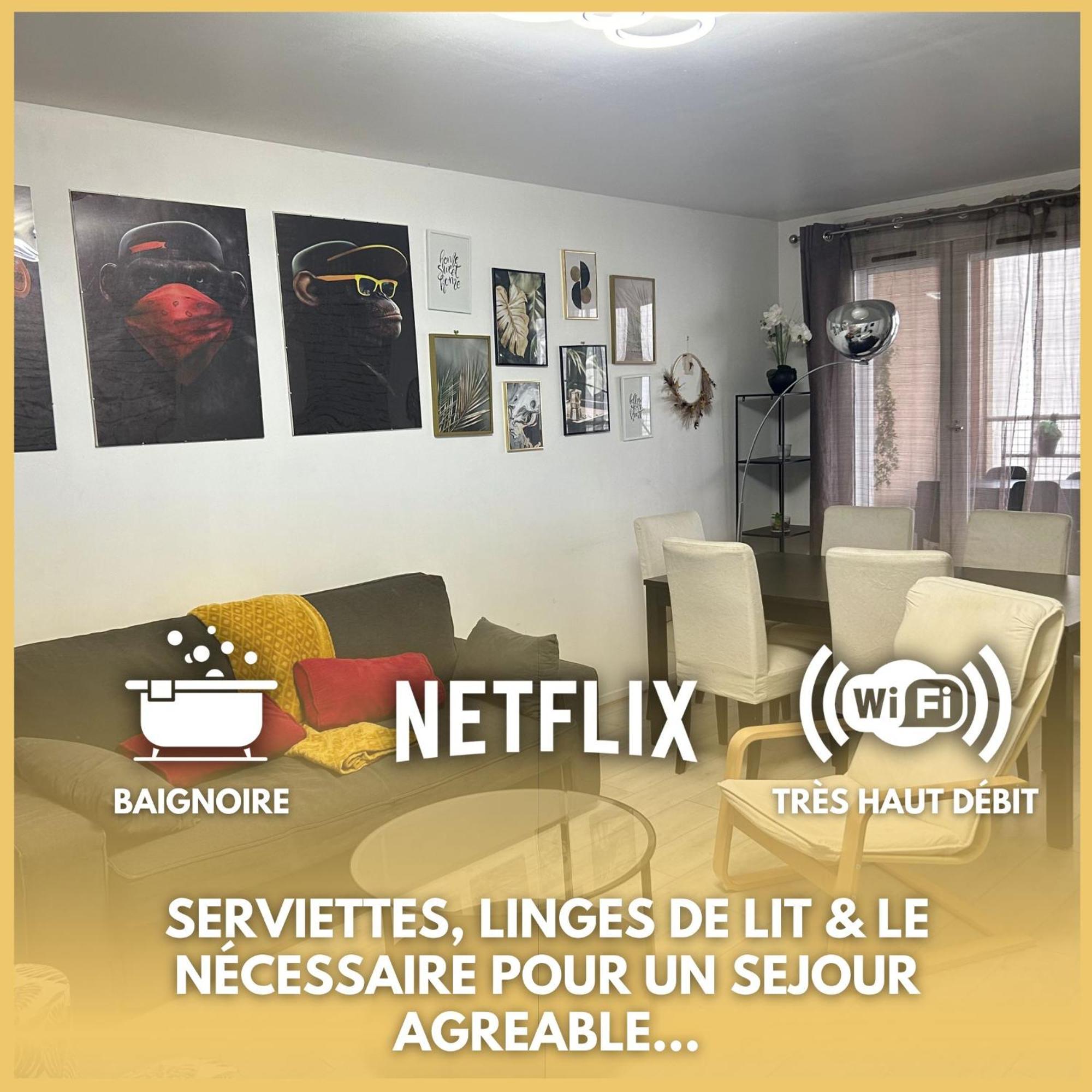 Appartement - Proche Rer - 2 Chambres & 4 Lits Double - Paris Orly Courcouronnes Zewnętrze zdjęcie